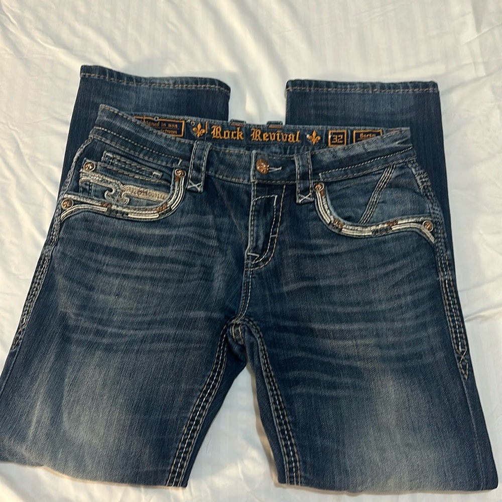 Rock Revival Men's Bootcut Jeans - Blue - Picture 2 of 3